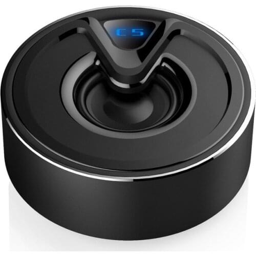 Wireless Bluetooth Speaker with Subwoofer Mini Round High-fidelity Speaker Portable TWS Connected 1+1 Audio, Hands-free
