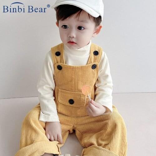 Binbi Bear Autumn Overalls For Girls