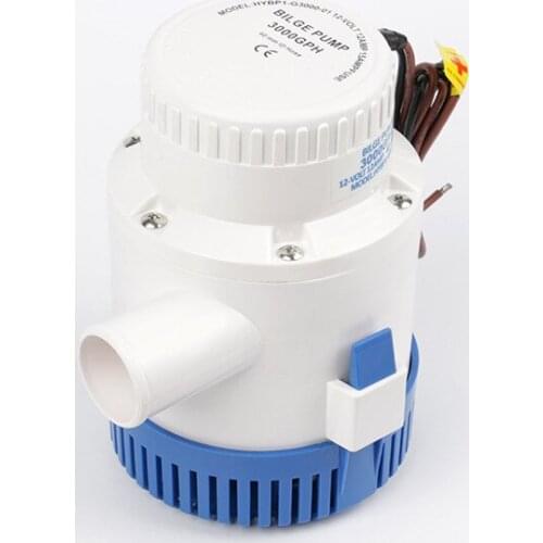 DC Submersible Marine Water Pump 12V/24V 3000GPH Submersible Boat Bilge Pump