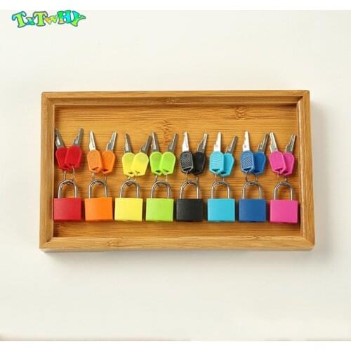 Wooden Montessori Tray Locks Set Educational Sensory Toys Practical Life Material Educational Wooden Toys For Children Learning