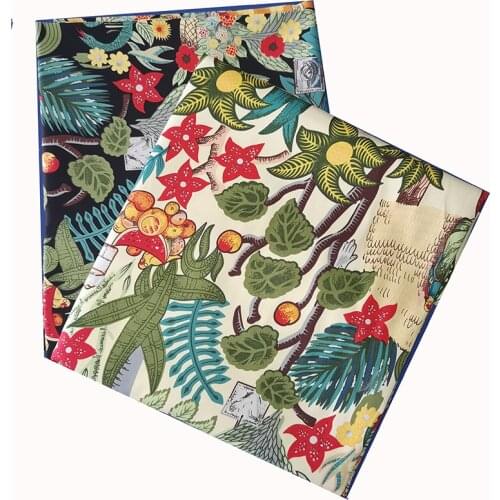 HLQON 100% cotton sateen stretch vintage European style fabric for DIY sewing women clothing wedding dress upholstery