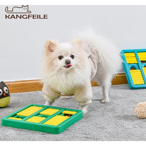 KANGFEILE Interactive Toys for Pet Dogs Cats Bite-proof Funny Slow Food Bowl Toy Make Dog Happy Plastic Dog Supplies D2364