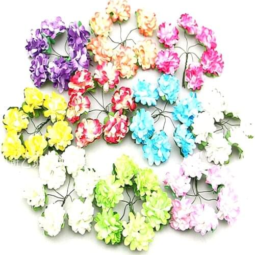 6pcs 3cm Mini Foam Rose Artificial Flower Bouquet Multicolor Rose Wedding Flower Decoration Scrapbooking Fake Rose Flower