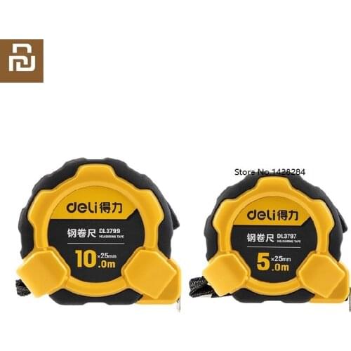 Youpin New 5M 10M Metric British System Auto Lock Measurement Tape Measure Retractable Measure Ruler Woodworking Home Supplies