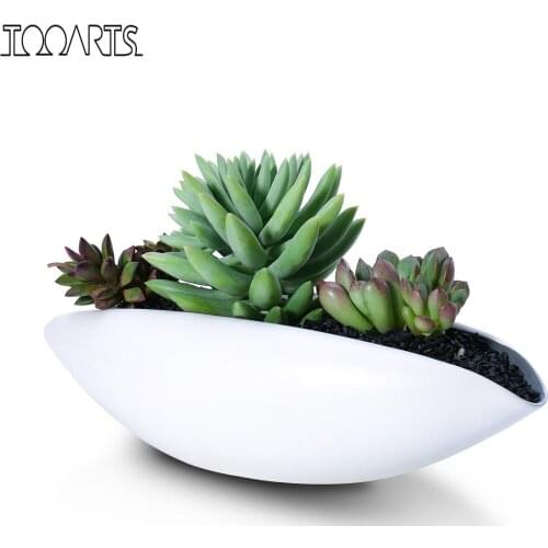 Tooarts Ceramic Vase Succulent Planter Pot Decorative Centerpiece Plant Pot for Home or Wedding Modern Bowl Decor flowerpot