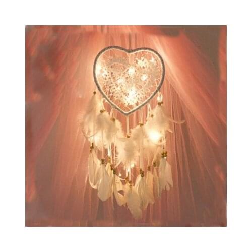 Creative Hollowed-out Love Dream Net Colorful Lights Hanging Up Nordic Wedding Dream Net Christmas Dream Net Hanging Ornaments