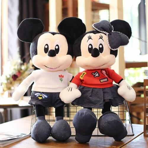 Disney Creative Mickey Minnie Plush Toy Doll Mickey Mouse Couple Girls And Children Birthday Gifts