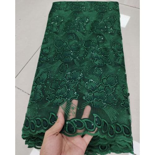 Newest Embroidered lace French Tulle lace fabric high quality with Beads African Wedding dress net lace fabric CN05