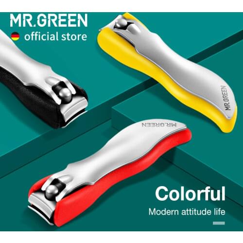 MR.GREEN Colorful Nail Clippers Anti-Splash Nail Cutter Detachable Design Fingernail Clippers Stainless Steel Manicure Nail Tool