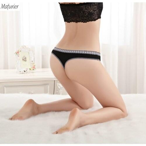 Mafurier Free Shipping2018 New Women Cotton Underwear Panties Female Sexy Thongs Tanga Lace G-Strings Knicker For Women 6Pcs/Lot