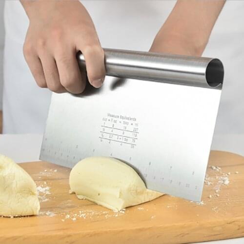 Multi-purpose Stainless Steel Cake Scraper And Chopper Dough Cutter Fondant Cream Spatulas Kitchen DIY Baking Decorating Tools