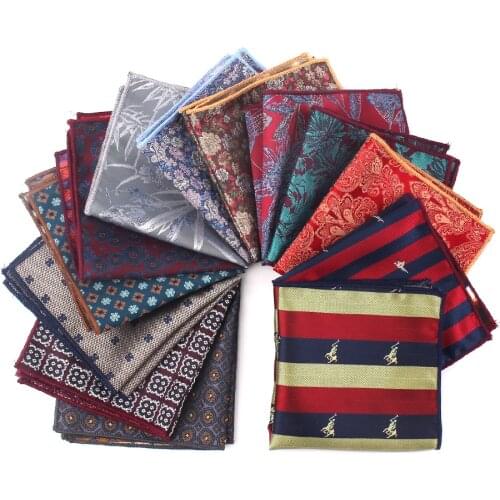 Fashion Jacquard Pocket Square For Men Women Chest Towel Hanky Gentlemen Hankies Mens Suits Handkerchief Floral Pocket Towel