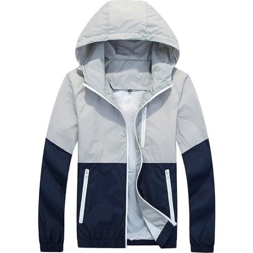 Mens Outdoor Sportwears Windbreaker Welcome Zip Up Hooded Jackets Summer Coats Jackets For Men