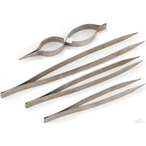 4pcs Jewelry Welding Tweezers Set Cross Locking Tweezer For Silver Gold Soldering