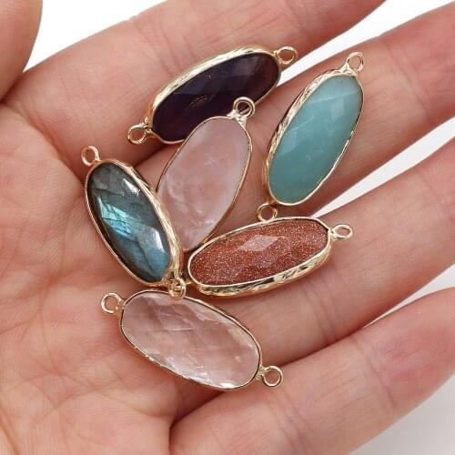 Natural Stone Connector Section Exquisite Semi-precious For Jewelry Making Charms DIY Necklace Bracelet Anklet Anklet Accessory