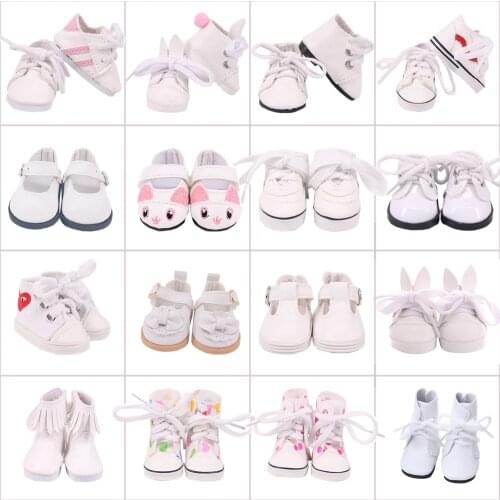 5Cm Doll White Kitty Shoes, High Boots,Canvas,Fit 14.5Inch Doll ,Russia Paola Renio &1/6 Bjd Doll Clothes Accessories,Girls Toy
