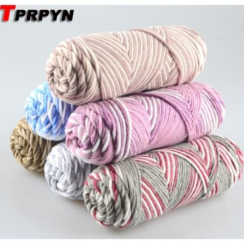 1Pc=100g Lovely Creative Natural Soft Long Stapled Cotton Yarn Thick Yarn for Knitting Baby Wool Crochet Yarn Weave Thread