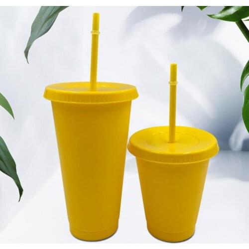 Christmas Straw Cup Festive Reusable PP Solid Color Drinking Tumbler with Lid Gifts for Home