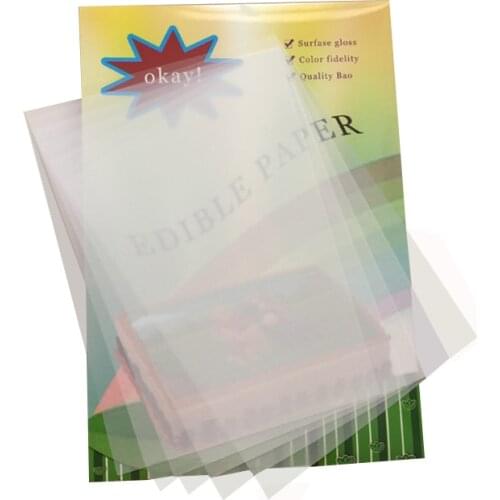 Chocolate Blank Transfer Paper sheets A4 Size 50sheets/Bag Transparent Apply Food Prints Onto Cake Lollipops Edible Ink Printing