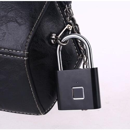 USB Rechargeable Smart Biometric Fingerprint Padlock Keyless Drawer Lock Fingerprint Unlock File Cabinet Anti-theft Lock