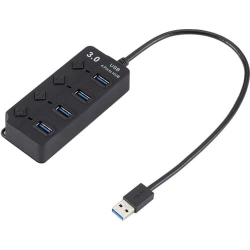 ANPWOO USB 3.0 4-port HUB with Key Switch 4 HUB Hub USB3.0 One-to-four Splitter Plug-and-play Support Hot Swap
