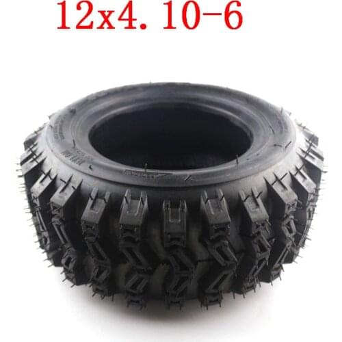 Lightning Shipment 12x4.10-6 Vacuum Tyre ATV Quad Go Kart 47cc 49cc Chunky 4.10-6 Tubeless Tire Fit All Models 12*4.10-6