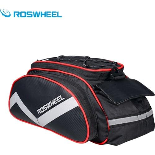 Roswheel Bicycle Bag Multifunction 13L Bike Tail Rear Bag Saddle Cycling Bicicleta Basket Rack Trunk Bag Shoulder Handbag