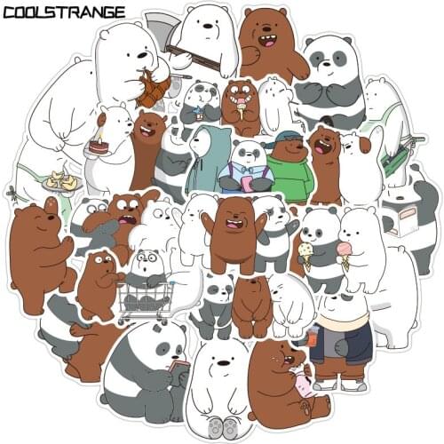 10/36Pcs Bear Cartoon Graffiti Stickers Toys For Children Motorcycles Skateboards Phones DIY Hand Diaries Scrapbooks Desk