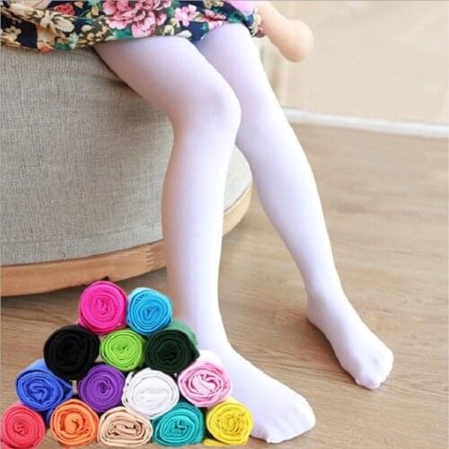 2021 Summer Girl Silk Pantyhose Pure Colour Tights for Girls Ballet Dance Tights Pantyhose Children Girl Hosiery S M L XL