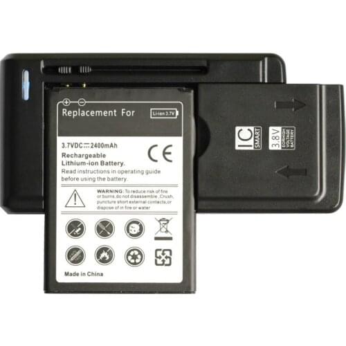 2400mAh EB-BG357BBE Replacement Battery + Universal Wall Charger For Samsung Galaxy ACE 4 SM-G357 G357 SM-G357FZ G357F