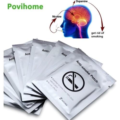 30pcs=6bags Stop Smoking Cessation Anti Smoke Patch 100% Natural Ingredient Chinese Herbal Medical Plaster Give Up Smoking D2051