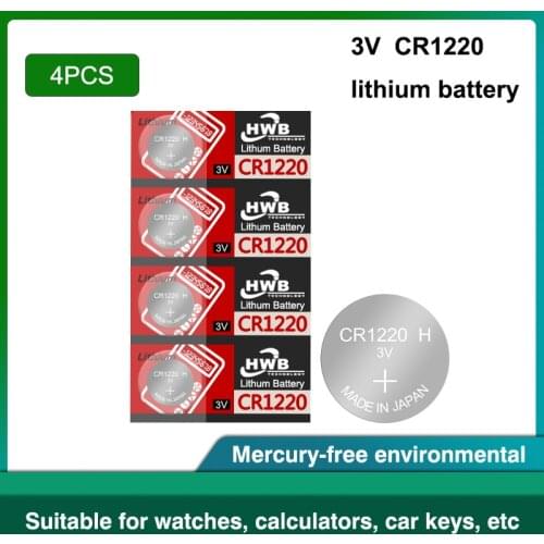 4pcs Original For maxell cr1220 cr 1220 3v Button Battery DL1220 BR1220 ECR1220 LM1220 KCR1220 KL1220 for watch computer