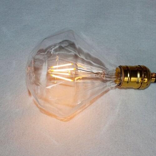 4w E27 220V Vintage Edison Light Bulb Glass Diamond Filament bulb For Cafe Bar Hall Coffee Shop Club Store Restaurant Corridor