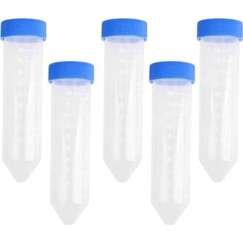 50 Pieces 50Ml Plastic Centrifuge Tube Pipe Vial Lab Test Container