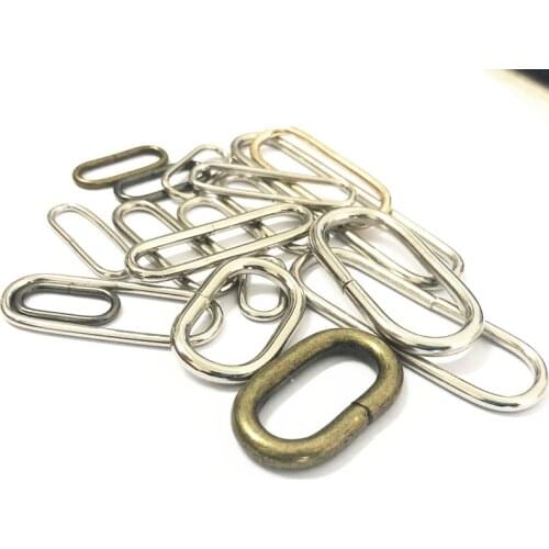 50pcs metal oval ring Watch garment Buckles DIY Accessory sewing 16mm 20mm 25mm 32mm 35mm 38mm 50mm 65mm leather bags with studs