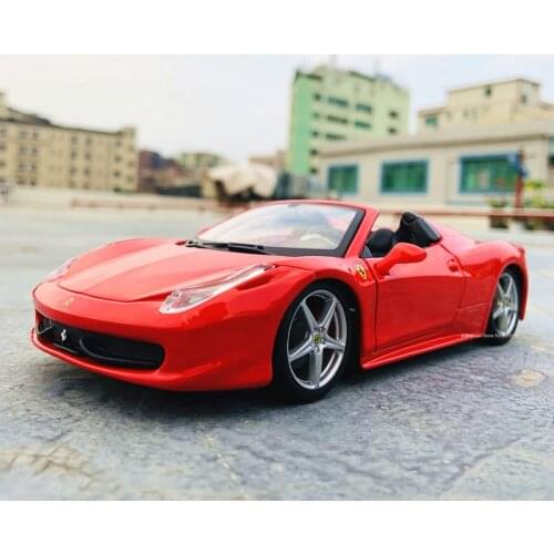 Bburago 1:24 Ferrari 458 Convertible manufacturer authorized simulation alloy car model crafts decoration collection toy gift