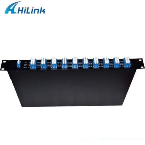 Free Shipping! 100GHz 19" Rack 1U Dual Fiber LC/UPC C21-C60 40CH Flat-Top Athermal AWG AAWG DWDM Mux+Demux Module