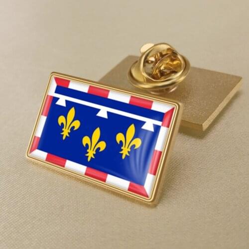 Centre Val de Loire of France Flag Brooch Badges Lapel Pins