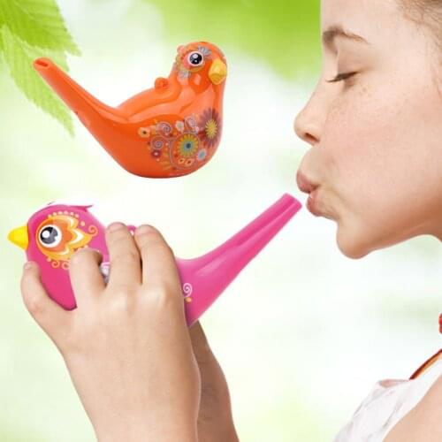 Coloured Drawing Water Bird Whistle Bathtime Musical Toy for Kid Early Learning Educational Children Gift Toy Musical Instrument