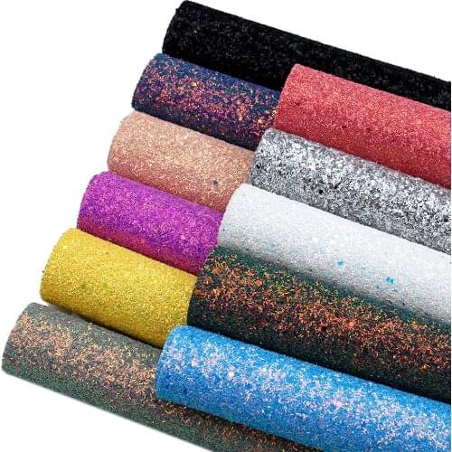 David accessories 20*33cm Chunky Glitter Vinyl Fabric Faux Synthetic Leather Sheets for Hair Bow DIY handmade materials,1Yc7627