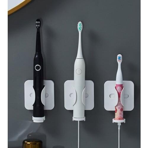 HOT Wall Mounted Electric Toothbrush Holder Stand Gravity Induction Clip Easy Access Punch-Free Adhesive Toothbrush Rack