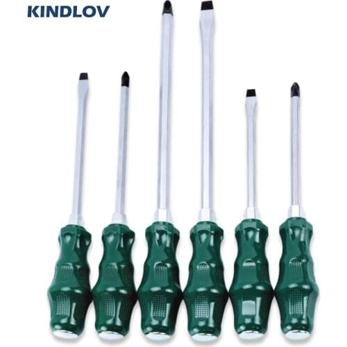 KINDLOV 6Pcs Knockable Screwdriver Set CR-V Magnetic Phillips Slotted Screw Driver Bits Kit Anti-slip Handle Repair Hand Tools