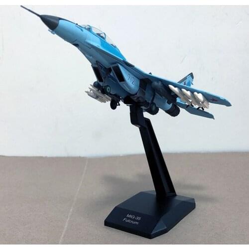 1/100 MIG-35 Aircraft Diecast Metal Plastic Model Plane Home Decor