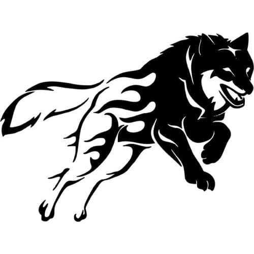 MIGNATIS-Aggressive, Wild and Ferocious Wolf Sticker Paste Mural Art Decal For Car Window Loptop Decoration Vinyl Stickers Wate