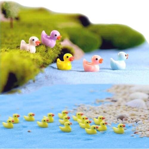 50pcs Ducklings Miniature Figurine Ornaments Micro Landscape Small Ornaments Ecological Bottle Props Garden Easter Decor