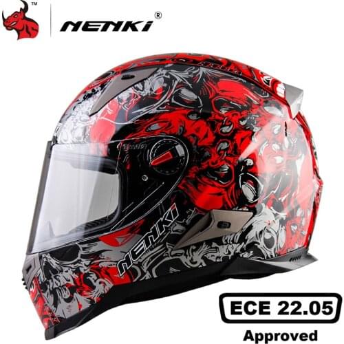 NENKI Motorcycle Helmet Men Motocross Racing Helmet Motorbike Full Face Helmet ECE Certification Moto Helmet Capacete De Moto