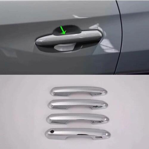 Car Door Handle Bar Frame Cover Trim Fit For Toyota RAV4 2019 2020 Car Styling Sticker