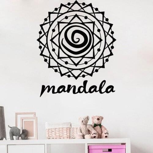 Mandala Wall Stickers Removable Home Decor Yoga Meditation Vinyl Decals Bedroom Decoration Buddhism Art Murals C15-03