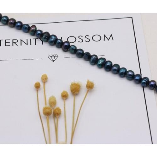 Natural Pearl Loose Beads A Level Rice Shape Freshwater Black Pearl Beading Charms for Jewelry Making Necklace 4-5mm