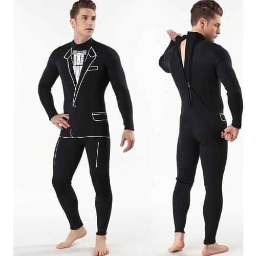 3MM Neoprene wetsuit men Scuba spearfishing skin diving suit one pieces Business suit Snorkeling Surfing winter thermal swimwear